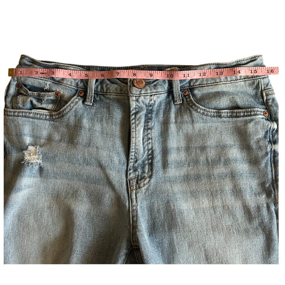 Seven7 Jeans Size 8 Light Wash Distressed Mid Rise Stretch Denim - Picture 10 of 13